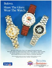 1995 PRINT AD, Bulova Sports time Team NFL 49ers Cowboys Super Bowl XXIX Ad picture
