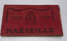 Antique Marseille Postcard Booklet Early 1900s France Souvenir 24 Cards w/Tissue picture