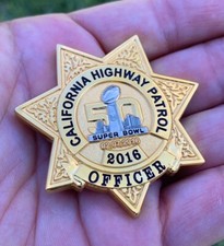 Super Bowl 50 NFL California HWY Patrol CHP Police Challenge Coin Manning Elway picture