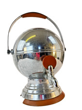 VIntage Manning Bowman Chrome + Bakelite Coffee Orb 1950s Art Deco Percolator picture