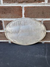Vintage John E. Mitchell Co Standard Unit Cotton Gin Nameplate Data Plate picture