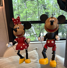 Vintage Mickey Mouse & Minnie Mouse Marionette Figurines Set picture