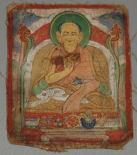 Real Rare Mongolia 19th Century Old Antique Buddhist Tsaklis Thangka Zanabazar picture