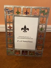 New Orleans Fleur De Lis Picture Frame 4x6 United Gift Novelty Co Souvenir Vieux picture