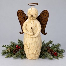 Flurryville Collection Angelic Irene 8” Snowman Ornament picture