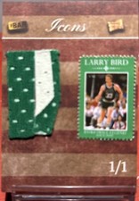 Larry Bird  Stamp 🔥2019 bar piece  Relic 1st edition relic  🏀.      1 Of  1. picture