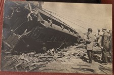 3-21-1910 Gladbrook Iowa, Wreck Train, Tama County, RPPC Real Photo Postcard picture