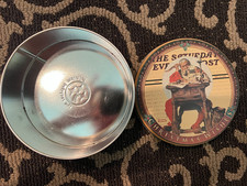 Lot of 2 Norman Rockwell Saturday Evening Post Collector Tins England & USA picture
