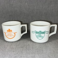 TWO Premiere Classe 1978 Mugs | Normandie | Queen Elizabeth | Ocean Liner Cups picture