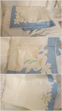 Vintage Madeira Hand Embroidered Full Sheet 1 pillow case set NWOT picture