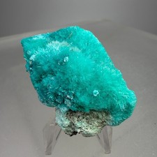Fine Blue Aurichalcite Crystals: Ojuela Mine, Mapimí, Durango, Mexico- Classic picture