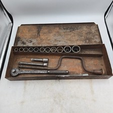 Vintage Owatonna Tool Company Freewheeling Socket Wrench Set W/ Speed Wrench picture