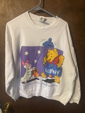 Vintage Halloween Winnie The Pooh & Piglet Disney Crewneck Sweatshirt XL Hunny picture