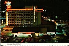 South Lake Tahoe California Postcard Harvey Resort Hotel Night 1978 LARGE RG picture