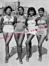Vintage Old 1940s Photo reprint of African American Black Women Girls Swimsuits  picture