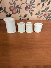 4-VINTAGE IRONSTONE WHITE CHINA RESTAURANT CREAMERS INDIVIDUAL picture