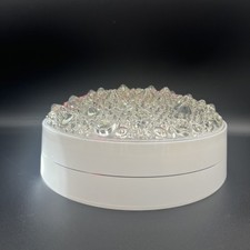VINTAGE MCM FLUSH MOUNT CEILING LAMP SHADE Protruding Cones ATOMIC MOONSCAPE picture