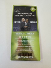FREE SHIP 2012 Democratic National Convention DNC Obama Biden Credentials 233 picture