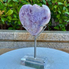 1.58LB High quality natural purple pink crystal hand cut and sliced specimens picture