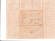 1848 Grafton NH Stampless Letter PAID 5 Wagon Accident Fitchburg MA picture