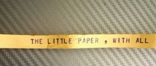 Vintage 1956 Suez Crisis U.S. Navy Ticker Tape Log-Sixth Fleet Evacuation Order picture