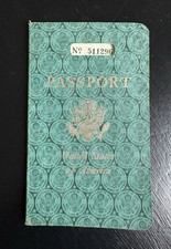 1957 US Passport Intact All-American Gentleman No Stamps Pristine Condition picture