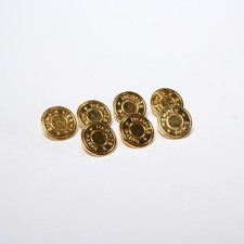 Set of Seven Gold Tone Hermés Paris Circular Shank Buttons picture