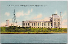 US Naval Prison Portsmouth NH Waterfront Vintage Postcard P-171 picture