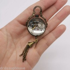 Bronze Crystal Ball Bell Mechanical Clock Table Pocket Watch picture
