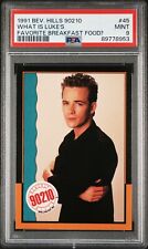 1991 Topps BEVERLY HILLS 90210 Luke Perry Dylan #45 RC PSA 9 Mint Highest POP 1 picture