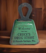 Vintage Antique CRUCE’S DRUG STORE El Dorado Springs, No. Advertising Bell RARE picture