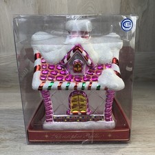 VTG  2004 Christopher Radko GINGERBREAD CANDY CHATEAU Lidded Christmas Decor NEW picture
