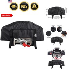 Winch Cover,Heavy Duty UV-resistant Waterproof Winch Protective Cover with Dr... picture