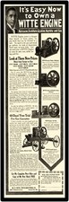 1914 Witte Iron Works New Metal Sign 6 x 18