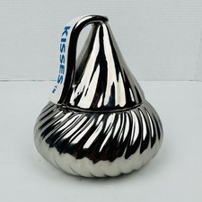 Godinger Silver Tone Hershey’s KISSES Lidded Candy Jar Canister picture