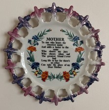 Vintage Mother Poem Decorative Plate Wall Hanging picture