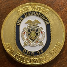 USS BAINBRIDGE US Navy Ship Challenge Coin  DDG 96 picture