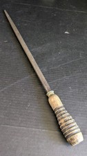 Vintage I. WILSON 18” Cast Steel Knife Sharpening Hone/Rod Sheffield England picture