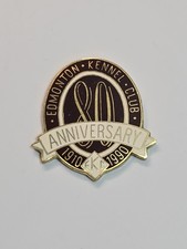 Edmonton Kennel Club 80th Anniversary Lapel Pin 1910-1990 Alberta Canada picture