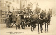 Frederick MD Fire Engine Company c1900s-10s Real Photo Vintage Postcard bhn picture