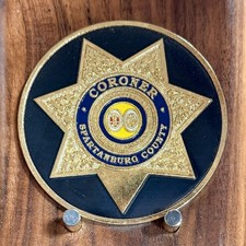 Spartanburg County Coroners Office Coroner Challenge Coin W#24 picture