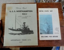 USS Northampton (CLC-1/CC-1) 1957 Cruise Book & Welcome Aboard Pamphlet picture