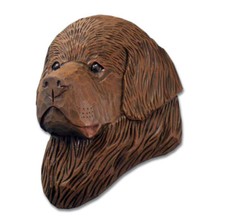 Newfoundland Head Plaque Figurine Brown picture