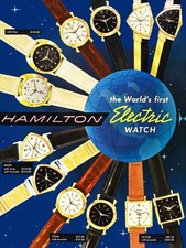 Hamilton - The World's First Electric Watch Advertising NEW Sign: 9x12