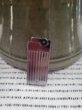 Vintage 1950s ASR Ascot Push Button Pocket Lighter Chrome Art Deco Sparks USA-EL picture