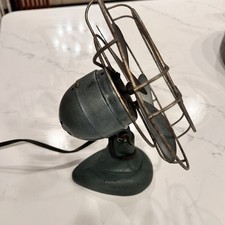 Vintage KWIK KOOL 10in Metal Table/Desk Fan 1260R 115V 60W Tilt Head Green/Gray picture