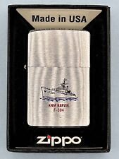 Vintage 1993 KNM Narvik F-304 War Ship Double Sided Chrome Zippo Lighter picture