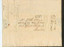 1pg 1836 Bremen - Bremerhaven Germany letter - Oliver
