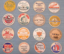 Lot of 16 Vintage Milk Dairy Bottle Caps all Different Lot A picture