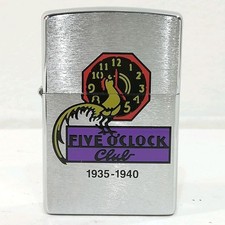 ZIPPO Five O'Clock Club Oil Lighter 1935-1940 picture